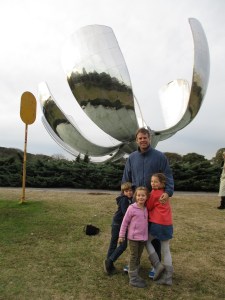 Exploring Buenos Aires. The tulip sculpture by the School of Law that opens and closes like a real flower. It is really beautiful!