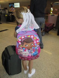 Clara is ready for the long flight LA-Taipei-Bangkok ;-)