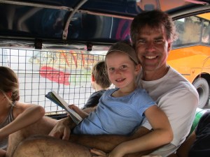 Not that much space inside the tuk-tuk but so much fun!