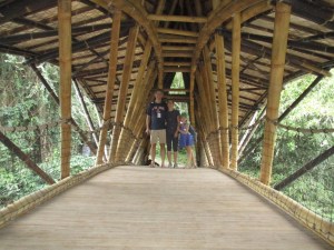 A symbol of Green School. The big bridge over the river.