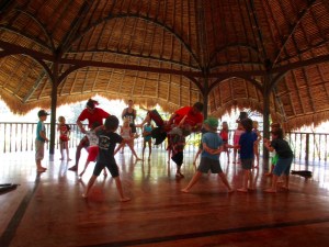 Mepantigan preparation at Green School's Yoga Studio