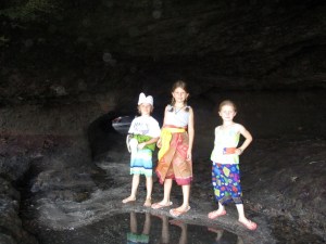 A tunnel cave where supposedly lives the giant snake that guards Tanah Lot Temple.