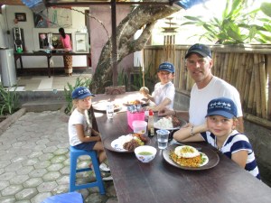 Lunch at a local warung (restaurant) 