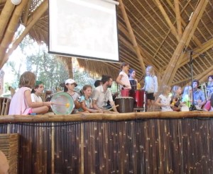 Pia's class performed a terrific drumming piece at Friday's school assembly