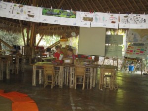 Marcus preparing the supplies needed for the day under Clara's attentive eyes