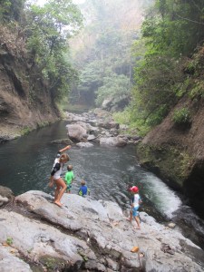 Down river to the next waterfall...